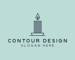 Interior Design Candle logo design