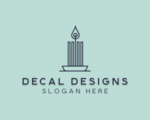 Interior Design Candle logo design