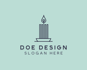 Interior Design Candle logo design