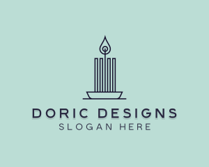 Interior Design Candle logo design