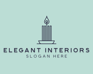 Interior Design Candle logo design