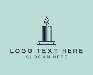 Handmade - Interior Design Candle logo design