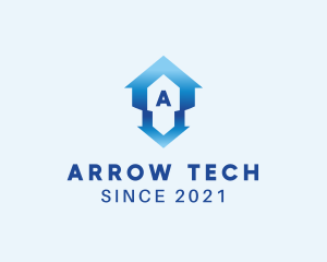 Arrow Housing Builder logo design