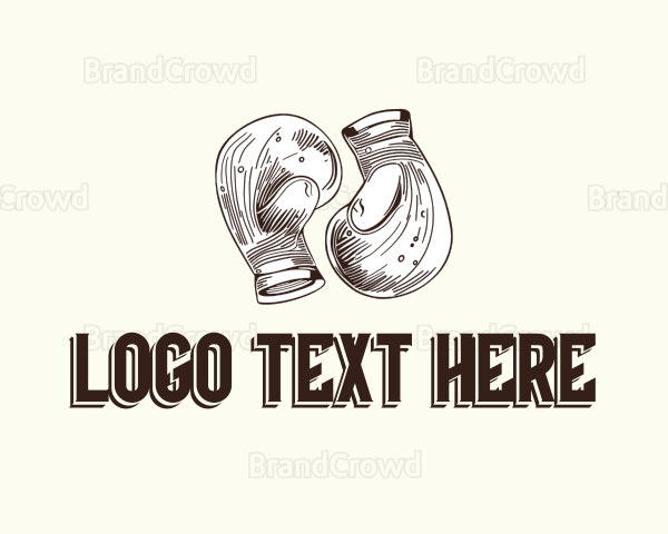 Vintage Boxing Gloves Logo