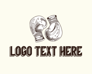 Mma - Vintage Boxing Gloves logo design