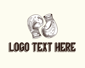 Vintage Boxing Gloves Logo