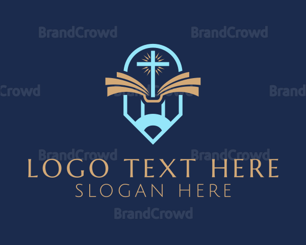 Religious Pen Crucifix Logo