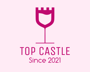 Castle Wine Glass logo design