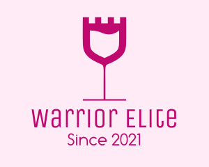 Fort - Castle Wine Glass logo design