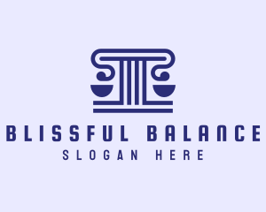 Justice Pillar Scale  logo design