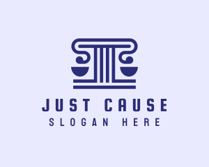 Justice - Justice Pillar Scale logo design