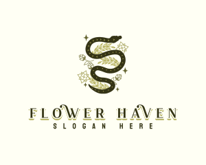 Flower Serpent Star logo design