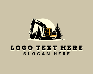 Construction Industrial Excavator Logo