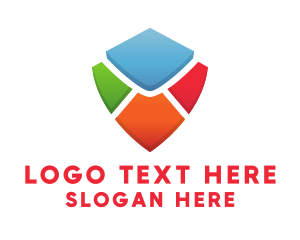 Colorful Shield Envelope Logo