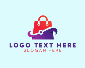 Shopping - Tech Shopping Bag logo design