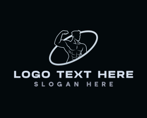 Muscle - Bodybuilding Gym Muscle logo design