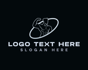 Exercise - Bodybuilding Gym Muscle logo design