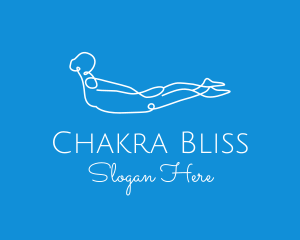 Chakra - Monoline Yoga Stretch logo design