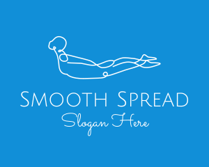 Monoline Yoga Stretch logo design