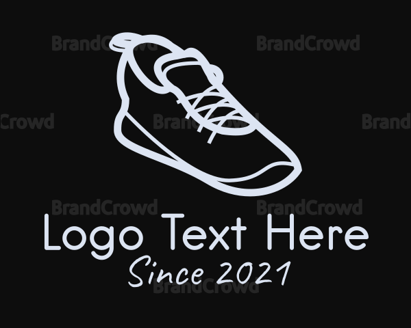 Gray Sporty Shoes Logo