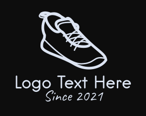 Rubber Shoes - Gray Sporty Shoes logo design