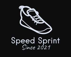 Runners - Gray Sporty Shoes logo design