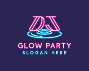 Rave - Neon DJ Music logo design