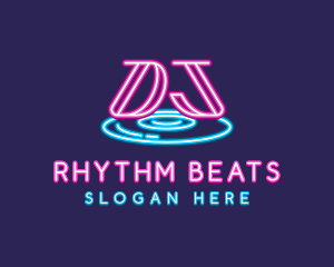 Edm - Neon DJ Music logo design