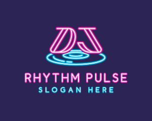 Edm - Neon DJ Music logo design