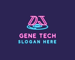 Neon Music DJ Nightclub logo design