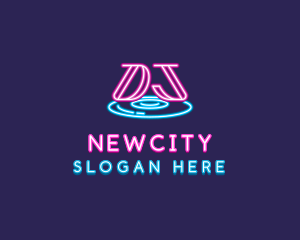 Neon Music DJ Nightclub logo design