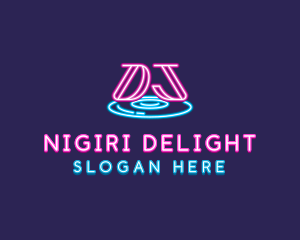 Neon Music DJ Nightclub logo design