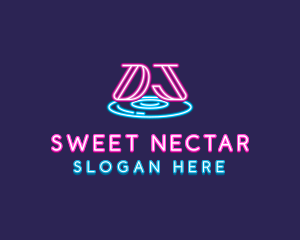 Neon Music DJ Nightclub logo design