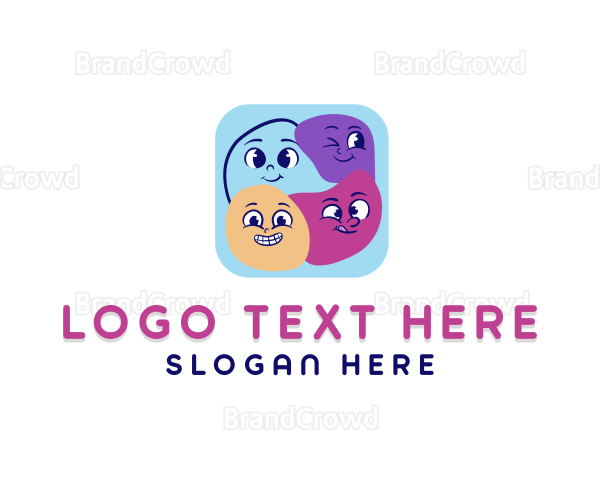 Cartoon Shapes Character Logo