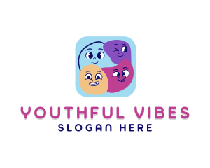 Youth - Cartoon Shapes Character logo design