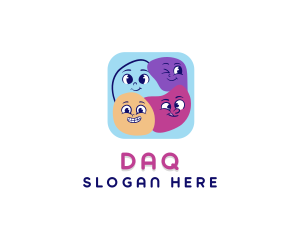 Kids - Cartoon Shapes Character logo design