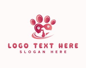 Paw Dog Cat Pet logo design