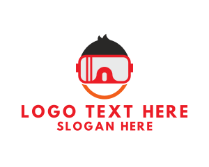 High Tech - Goggle Boy Gaming logo design