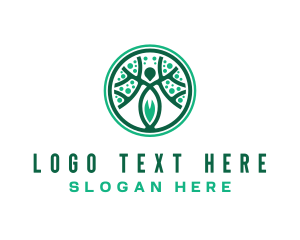 Environmental - Yoga Woman Tree logo design