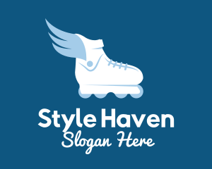 Shoe - Flying Rollerblade Shoe logo design