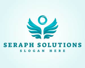 Seraph - Holy Angel Wings logo design