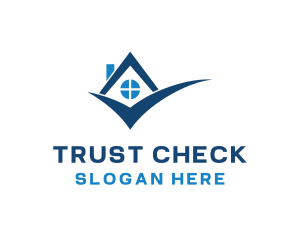 Verify - Blue Check House logo design