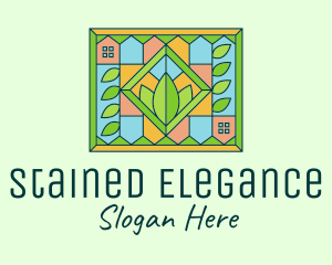 Stained Glass Organic Farm logo design