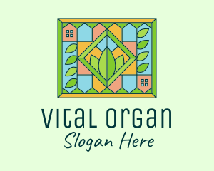 Stained Glass Organic Farm logo design