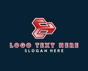 Logistics Service - Red Arrow Letter E logo design