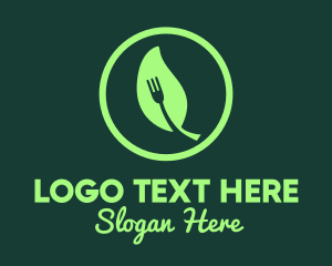Food Delivery - Leaf Fork Vegan Resto logo design