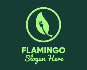 Food Delivery - Leaf Fork Vegan Resto logo design