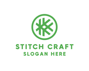 Cross Stitch - Generic Craft Symbol Letter K logo design