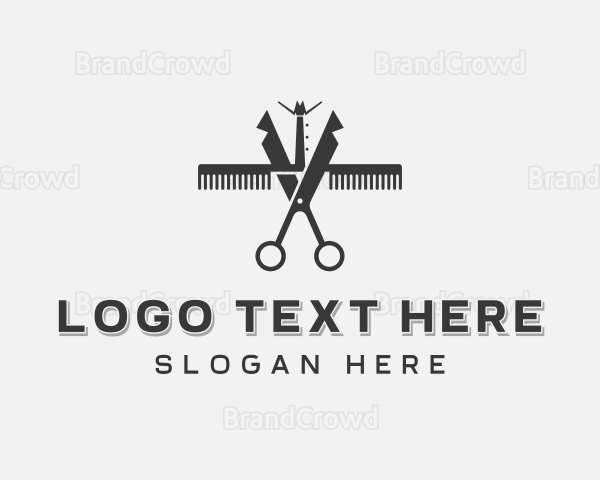 Scissors Hairstylist Barber Logo