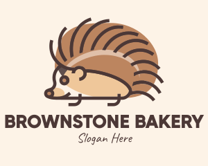 Brown Pet Hedgehog logo design